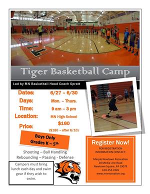 Tiger Basketball Camp K-5