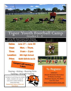 Tiger Football Camp 6-8